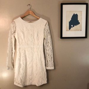 LuLu*s White Lace long sleeve Dress